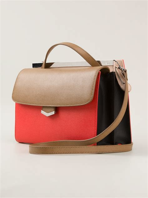 borsa fendi demi jour|Demi jour leather handbag Fendi Red in Leather .